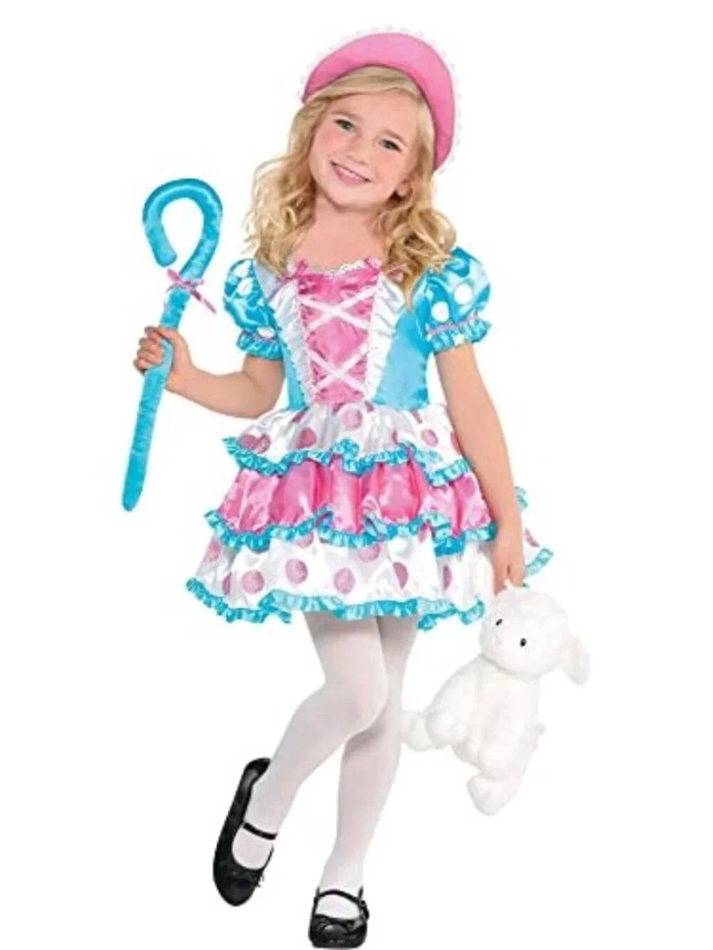 Little Bo Peep Toddler Costume 3T-4T Toy Story Halloween Dress Hat Crook Girls - Picture 2 of 5